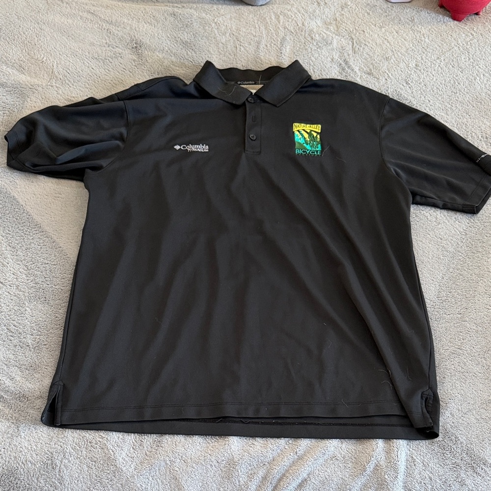 Columbia Black Polo Shirt with Logo
